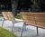 Miela cast aluminium park bench with wooden slats 4