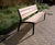Miela cast aluminium park bench with wooden slats 8