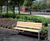 Miela cast aluminium park bench with wooden slats 9