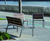 Miela cast aluminium park bench with wooden slats 11