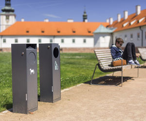 Crystal fully-enclosed all-steel outdoor litter bin