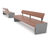Blocq - outdoor steel and wood bench for public spaces 6
