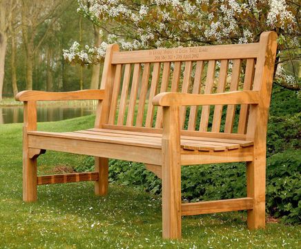 Glenham heavy-weight traditional teak bench