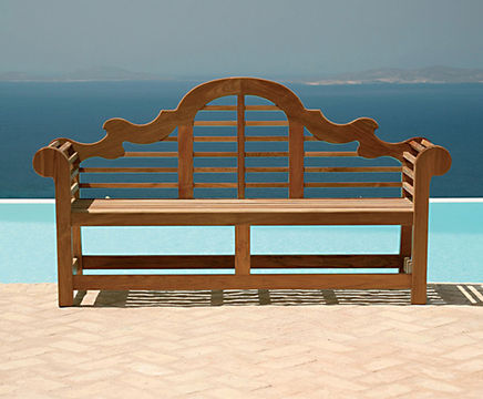 Sissinghurst solid teak outdoor bench