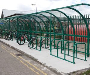 Bespoke cycle shelters for Vauxhall, Ellesmere Port