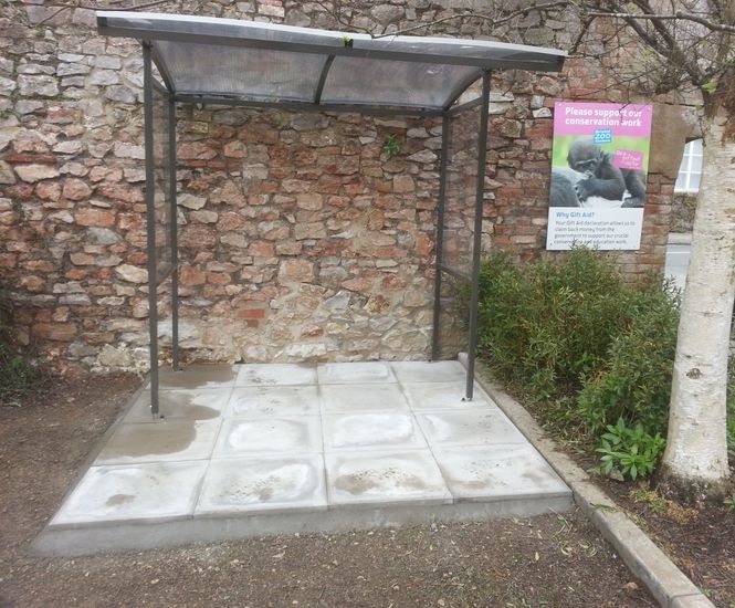 Wall Attached Smoking Shelter, Bristol Zoo Gardens