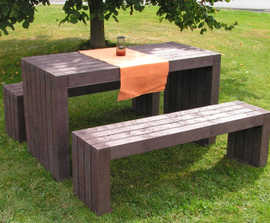 100% Recycled Plastic London Bench and Picnic Table