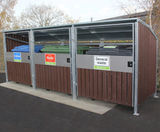 100% recycled plastic and galvanised steel wheelie bin stores - on this page