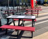 Outdoor picnic tables for students' union at UWE Bristol - on this page