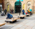 Seating and cycle parking for the restored Derby Market Hall