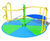 Swirl Inclusive Roundabout - wheelchair accessible playground spinner steel 5