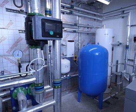 Pumps for clubhouse's new ground source heat pump system