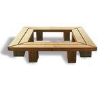 Square hardwood tree seat