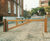 Hardwood timber boom-type swing gate 1