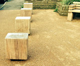 Timber street furniture for redeveloped public space - on this page