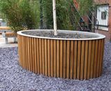 Lime Grove hardwood timber planter - on this page