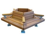 Pentagon timber tree seat