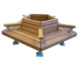 Pentagon timber tree seat - on this page