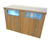 LBS 220 hardwood timber square litter bin 0