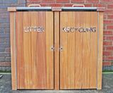 LBSH 112 hardwood timber square litter bin - on this page