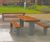Burlington hardwood timber picnic table and bench set 1