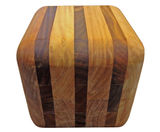 Banded Cube hardwood timber seat - on this page