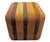 Banded Cube hardwood timber seat 0
