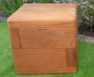 Box hardwood timber cube seating