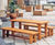 Movable Picnic Set - hardwood freestanding outdoor picnic table and benches 1