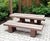 Standard Hardwood Picnic Set - outdoor picnic table and bench set 2