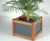 Versailles Slate Planter - hardwood and slate outdoor planter for streets 1