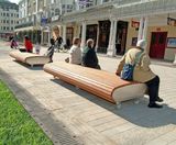 Pavilion Satellite backless oval bench - on this page