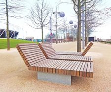 Chaise Longue hardwood timber outdoor seating