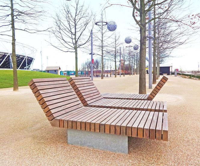Chaise Longue hardwood timber outdoor seating