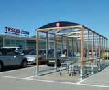 External furniture and trolley shelters for supermarket - on this page