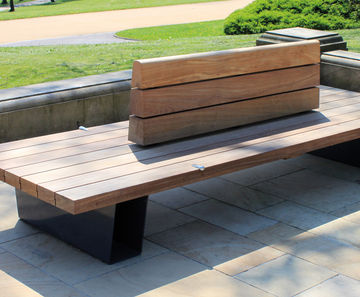 Lancaster hardwood timber double-sided seat