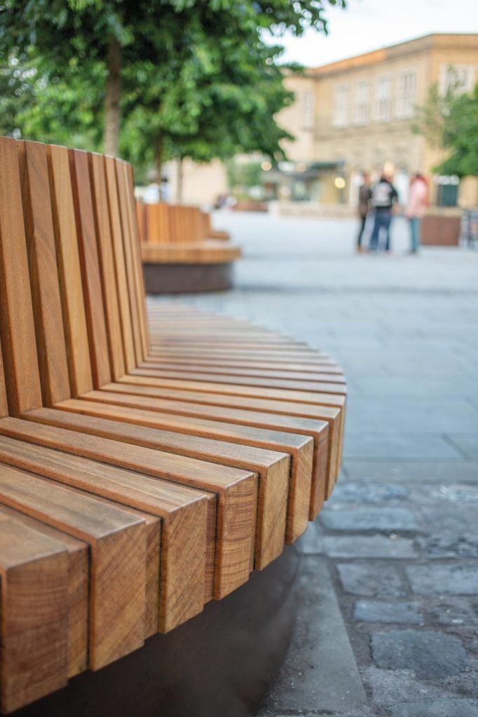 Movable Circular Hardwood Tree Seats For Public Realm Woodscape Esi