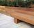 Hardwood seats and planters for green landscaping scheme 4