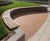 Hardwood seats and planters for green landscaping scheme 1