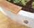 Hardwood seats and planters for green landscaping scheme 5