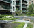 Hardwood seats and planters for green landscaping scheme 0