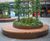 Movable circular hardwood tree seats for public realm 8