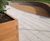 Hardwood seats and planters for green landscaping scheme 10