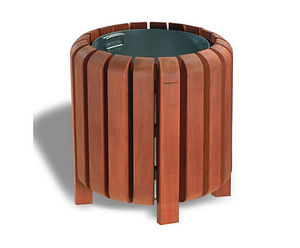 LBV 115 slatted wooden litter bin