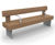 Whitworth Backrest Seat in naturally durable hardwood 0