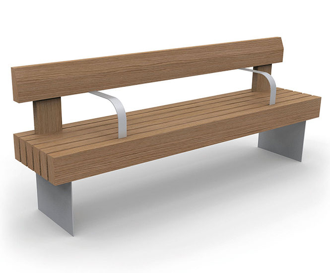 Whitworth Backrest Seat in naturally durable hardwood