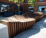 Bespoke 'Undulating' seating for commercial retail venue - on this page