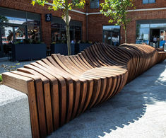 Bespoke 'Undulating' seating for commercial retail venue