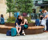 Circular seat design for central plaza - Southgate, Bath - on this page