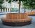 Circular seat design for central plaza - Southgate, Bath 7